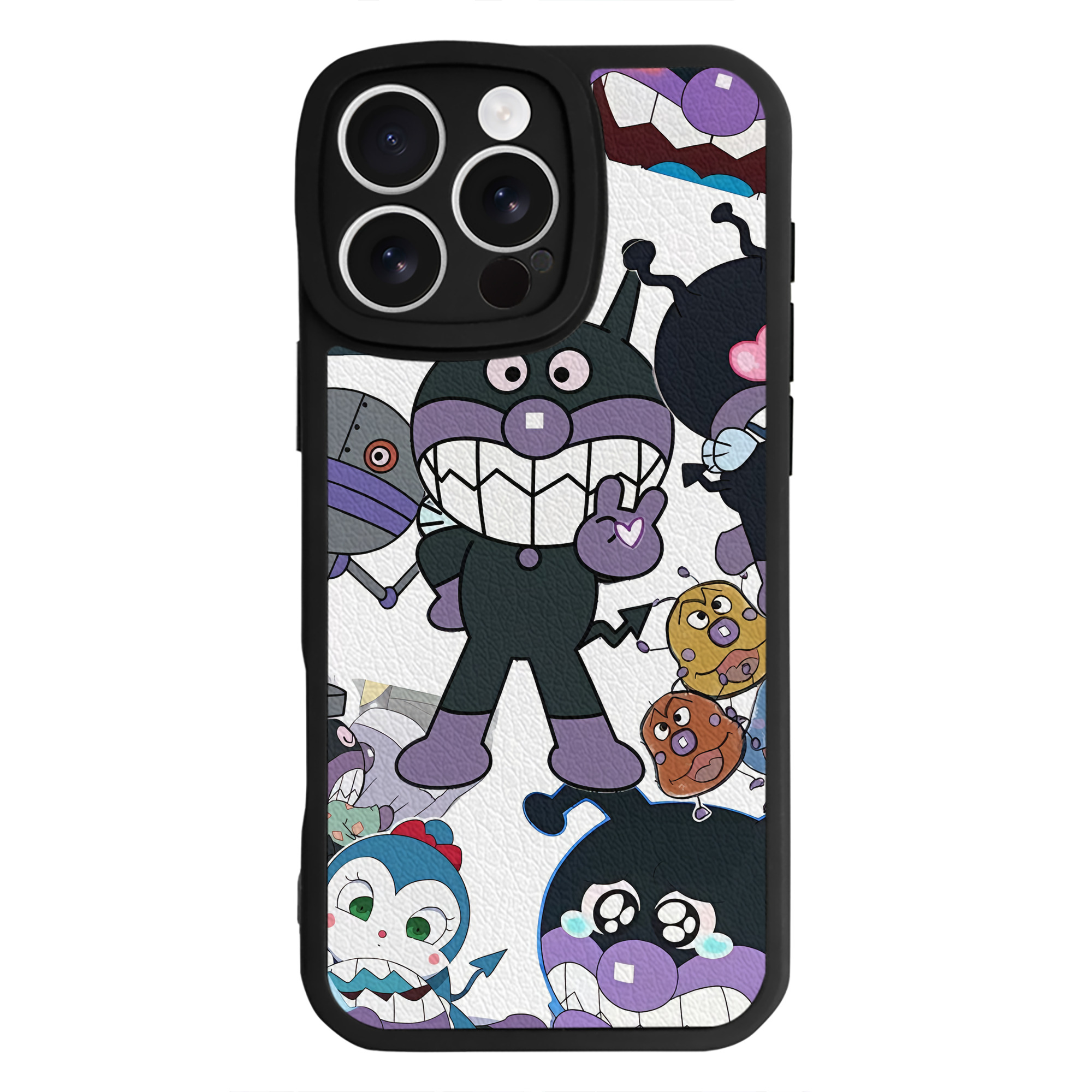 （画像用） アンパンマン Anpanman 【iPhone 16シリーズ対応】シリコンスマホケース（レザー調） 材質：シリコン